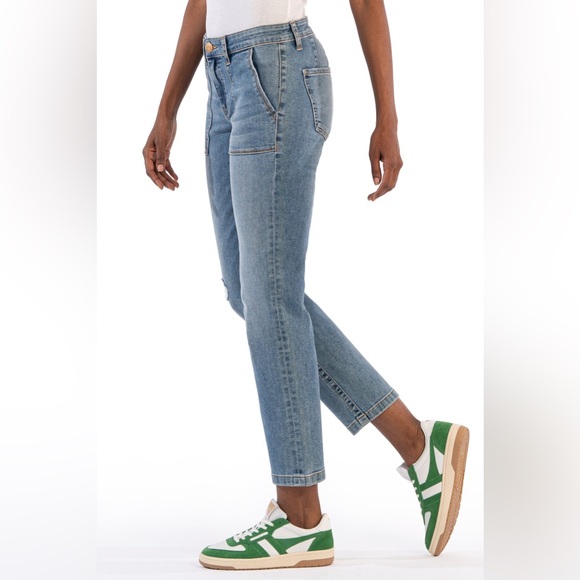 Kut From the Kloth Stevie Mid Rise Straight Jeans Size: 2 - Picture 3 of 8